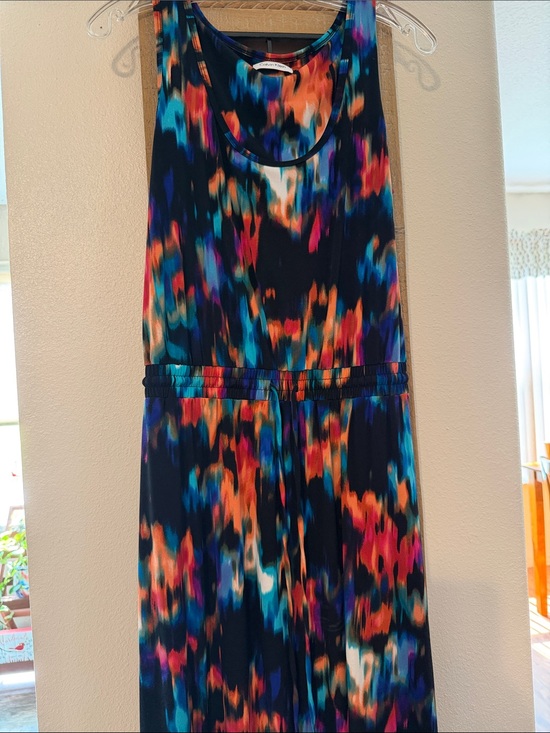 Calvin Klein Dresses & Skirts - Calvin Klein Black  Multicolor Abstract Print Maxi Dress